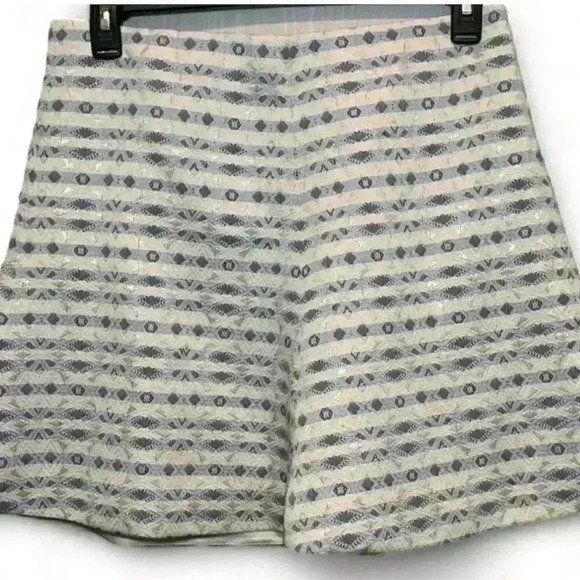 J.Crew Women's Jacquard Flare Skirt Size 10 Multicolor Geometric Knee Le… - Picture 1 of 7